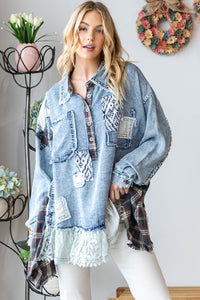 Beth Denim Pullover Denim Top