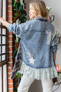 Beth Denim Pullover Denim Top