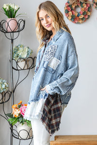 Beth Denim Pullover Denim Top