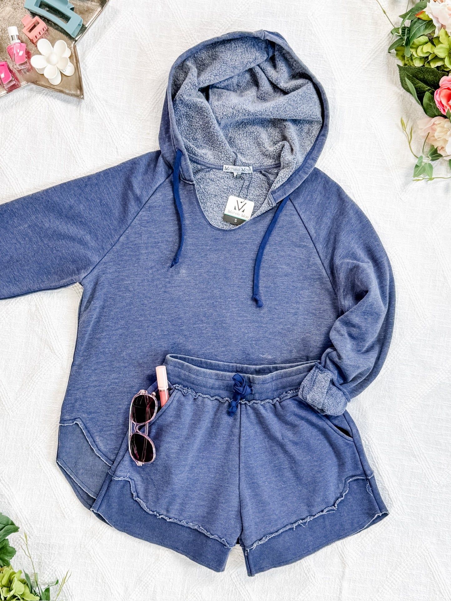 IN STOCK Vintage Wash Beach Hoodie - Nautical Navy