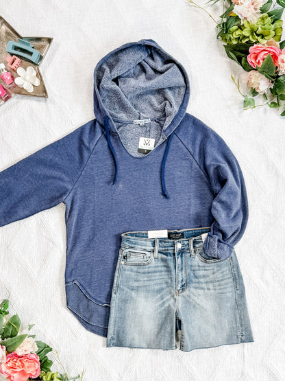 IN STOCK Vintage Wash Beach Hoodie - Nautical Navy