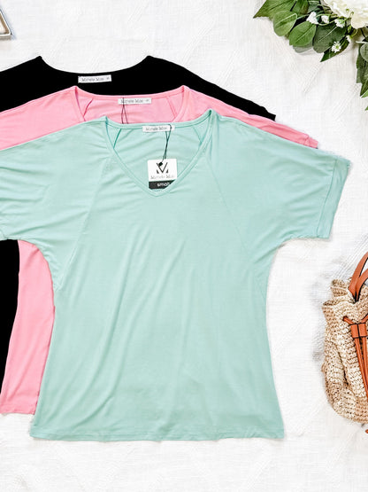 IN STOCK Bamboo V Neck Tee - Mint