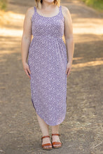 Load image into Gallery viewer, IN STOCK Reagan Ribbed Midi Dress - Lavender Floral | Women&#39;s Dress FINAL SALE