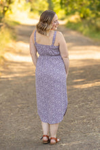 Load image into Gallery viewer, IN STOCK Reagan Ribbed Midi Dress - Lavender Floral | Women&#39;s Dress FINAL SALE