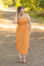 Load image into Gallery viewer, IN STOCK Reagan Ribbed Midi Dress - Pumpkin Floral | Women&#39;s Dress FINAL SALE