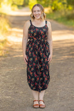 Load image into Gallery viewer, IN STOCK Reagan Ribbed Midi Dress - Black Floral | Women&#39;s Dress FINAL SALE