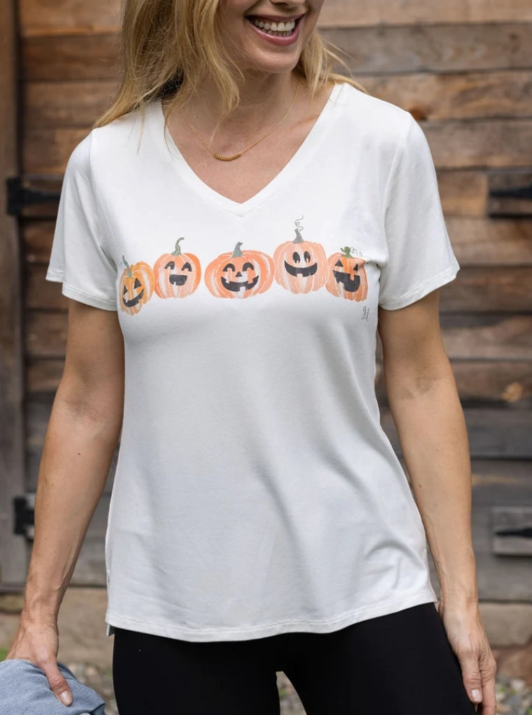 G& L True Fit Pumpkin Graphic Tee- Ivory