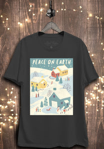 Peace On Earth Tee - Charcoal