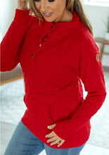 Load image into Gallery viewer, Geometric Snap Pullover- Red