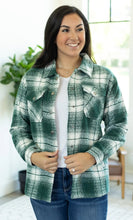 Load image into Gallery viewer, Norah Winter Weight Shacket-  Green &amp; White Plaid