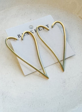 Gold Heart Earings