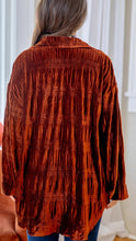 Load image into Gallery viewer, Tiered Shirring Velvet Top- Dark Cinnamon