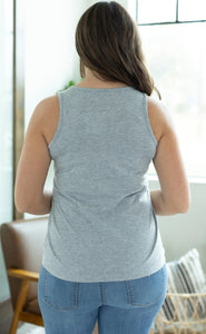 Criss Cross Tank- Grey