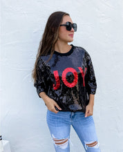 Load image into Gallery viewer, Merry and Joy Sequin Top