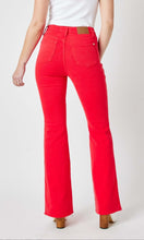 Load image into Gallery viewer, Judy Blue Tummy Control Lipstick Red Flare Denim