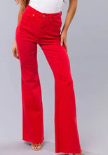 Load image into Gallery viewer, Judy Blue Tummy Control Lipstick Red Flare Denim