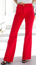 Load image into Gallery viewer, Judy Blue Tummy Control Lipstick Red Flare Denim