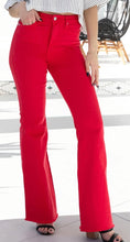 Load image into Gallery viewer, Judy Blue Tummy Control Lipstick Red Flare Denim