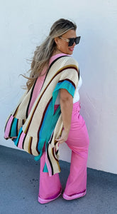 All For Sun Stripe Kimono