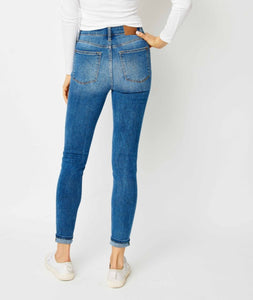 Judy Blue Cuffed Hem Skinny Jeans