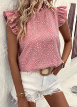 Load image into Gallery viewer, Tickle me Pink Polkadot Blouse