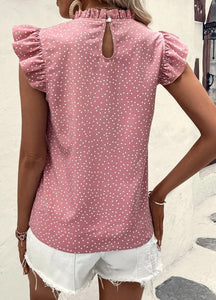 Tickle me Pink Polkadot Blouse