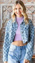 Load image into Gallery viewer, Checkers Anyone- Denim Jacket