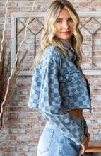 Load image into Gallery viewer, Checkers Anyone- Denim Jacket