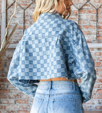 Load image into Gallery viewer, Checkers Anyone- Denim Jacket