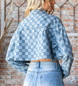 Checkers Anyone- Denim Jacket