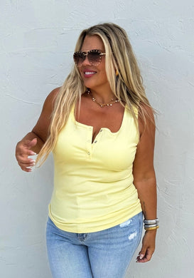 Brandee Snap Henley Tank Top