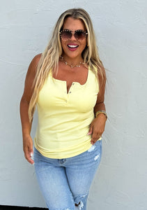 Brandee Snap Henley Tank Top