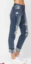 Load image into Gallery viewer, Judy Blue Mid Rise Cuffed Boyfriend Jeans