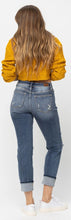 Load image into Gallery viewer, Judy Blue Mid Rise Cuffed Boyfriend Jeans