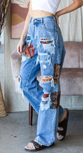 Load image into Gallery viewer, Oli &amp; Hali Patchwork Straight Leg Jeans