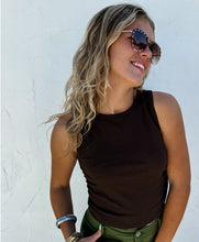 Load image into Gallery viewer, Taylor Ribbed Tank- Brown