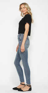 Judy Blue Tummy Control Raw Hem Skinny