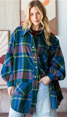 Oli & Hali Dusk Plaid Shacket