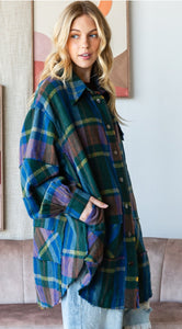 Oli & Hali Dusk Plaid Shacket