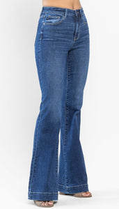 Judy Blue Dark Wash Wide Hem Flare