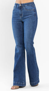 Judy Blue Dark Wash Wide Hem Flare