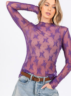 Lace Top- Purple