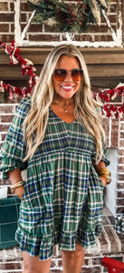 Clara Plaid Dress