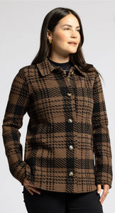 Leah Coat- Brown Plaid