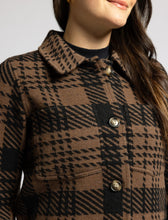 Load image into Gallery viewer, Leah Coat- Brown Plaid