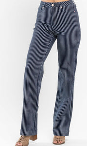 Judy Blue Cassidy Tummy Control Pin Stripe Denim