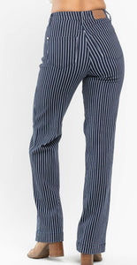 Judy Blue Cassidy Tummy Control Pin Stripe Denim