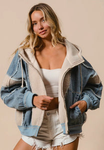 Juno Denim & Sherpa Jacket