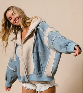 Juno Denim & Sherpa Jacket