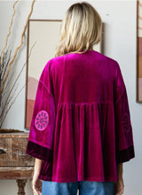 Load image into Gallery viewer, Sugar Plum Embroidered Velvet Top